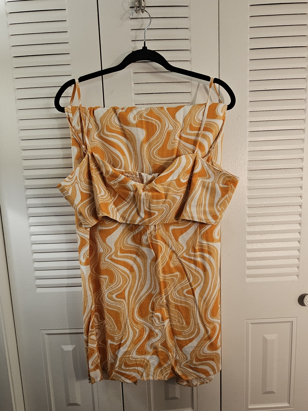 Orange Groovy Swirl 2 Piece Set- Top And Long Skirt